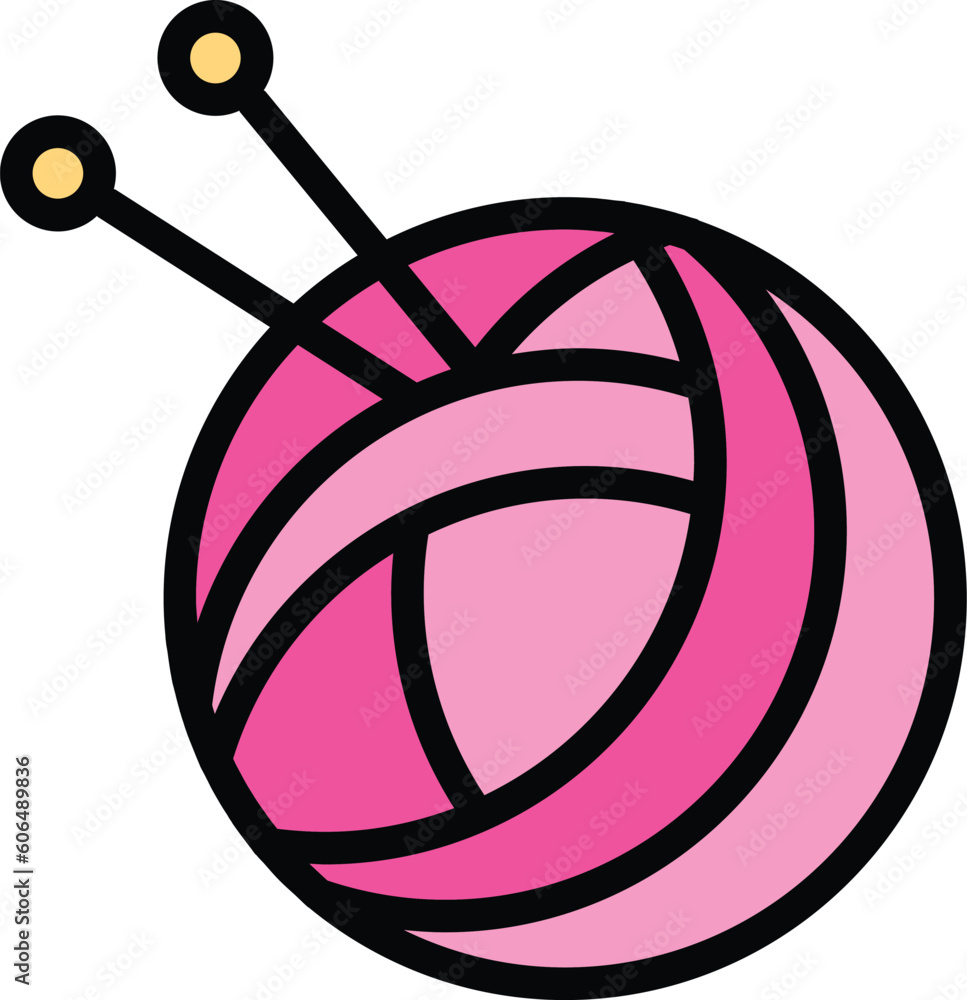 Poster thread ball icon. outline thread ball vector icon for web design isolated on white background color 