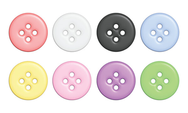 clasper button 3d set