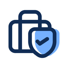 travel insurance filled line icon