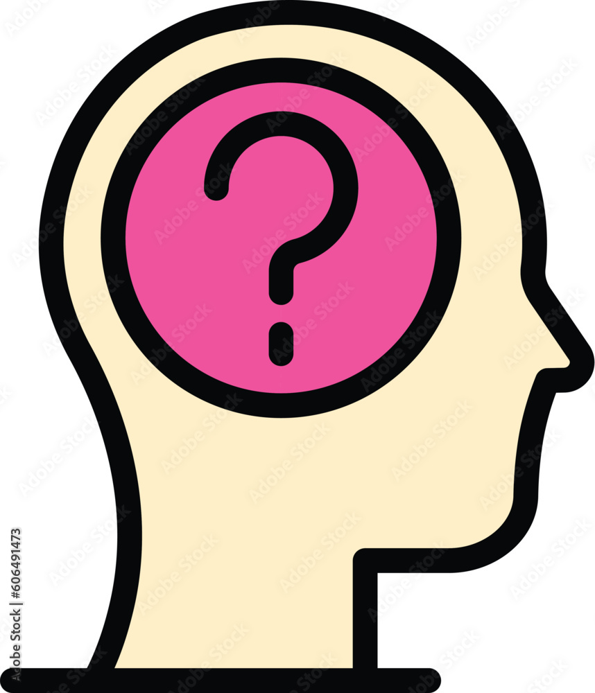 Poster brainstorming question icon. outline brainstorming question vector icon for web design isolated on w