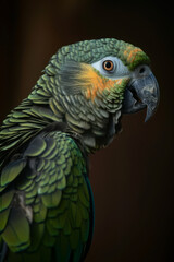 Fototapeta premium Ai generated illustration of an amazing parrot