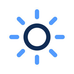 sun outline color icon