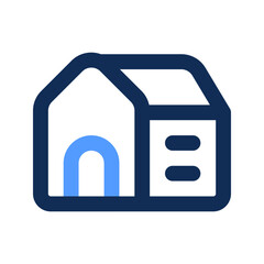 villa outline color icon