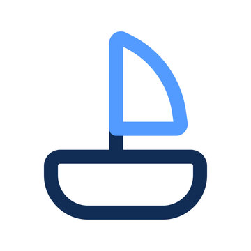 recommend clip art: sailboat outline color icon