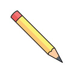An illustration of a pencil. Isolated Vector Illustration
