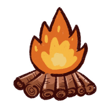 illustration of a fire
