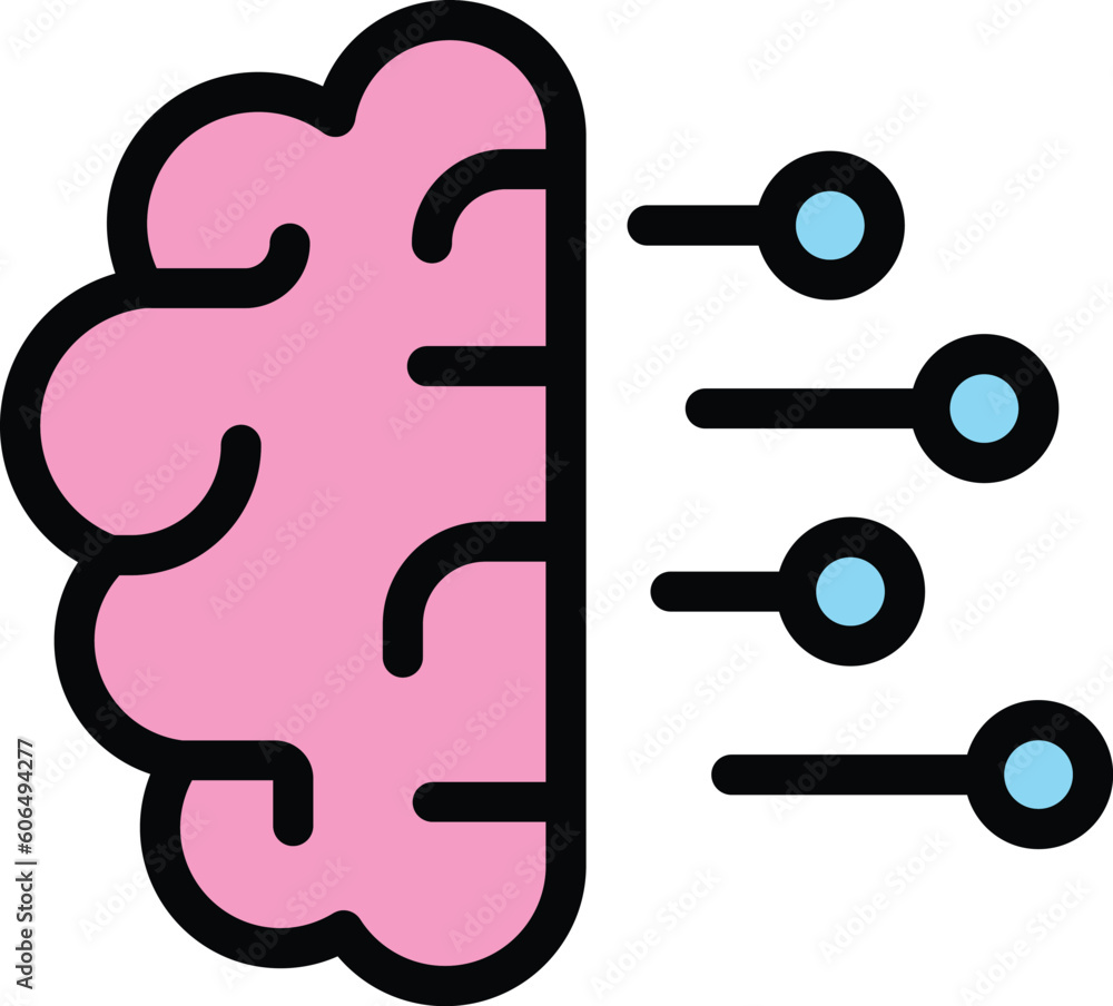 Poster brainstorming mind icon. outline brainstorming mind vector icon for web design isolated on white bac