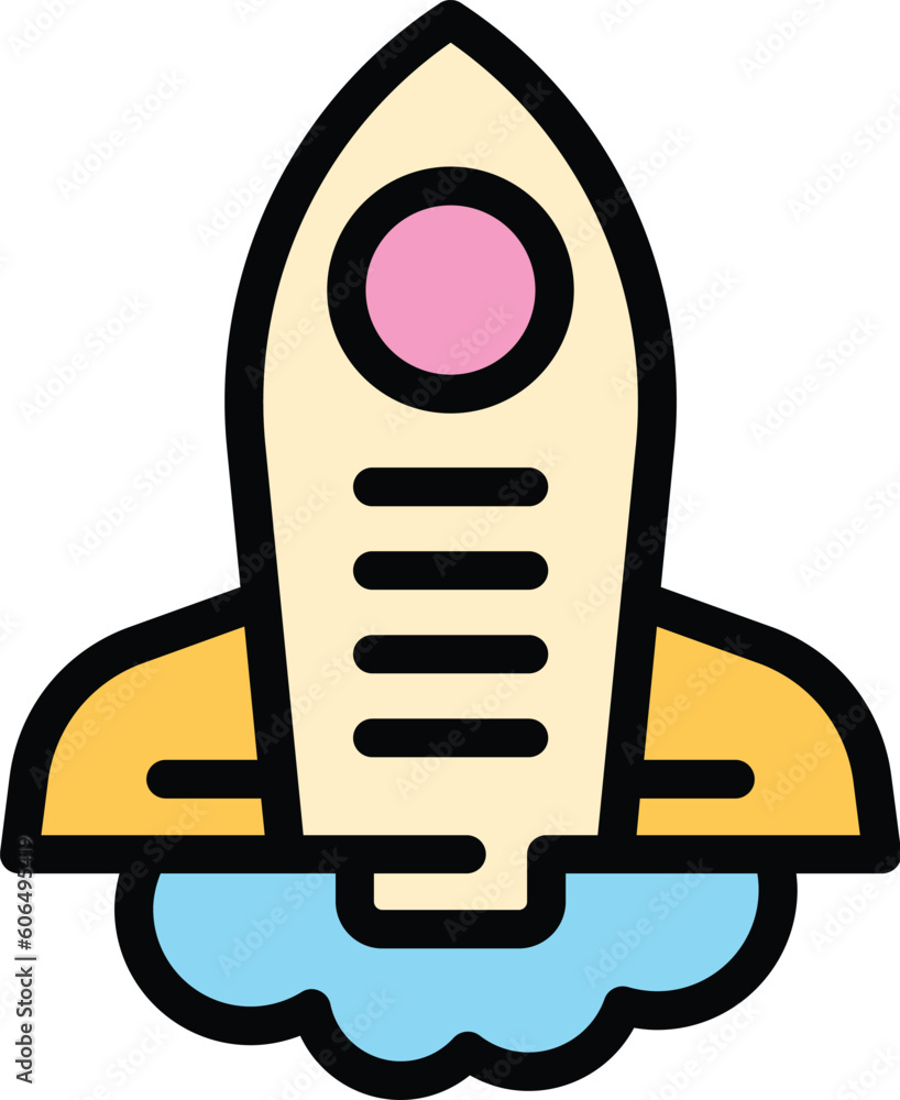 Poster brainstorming rocket icon. outline brainstorming rocket vector icon for web design isolated on white