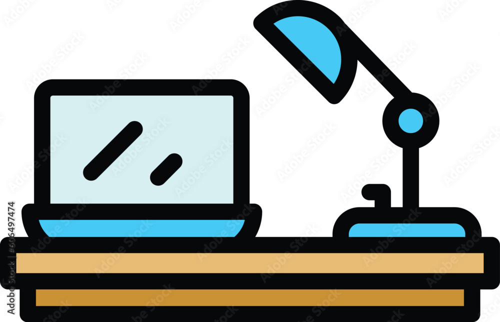 Aufkleber smart office space icon. outline smart office space vector icon for web design isolated on white bac
