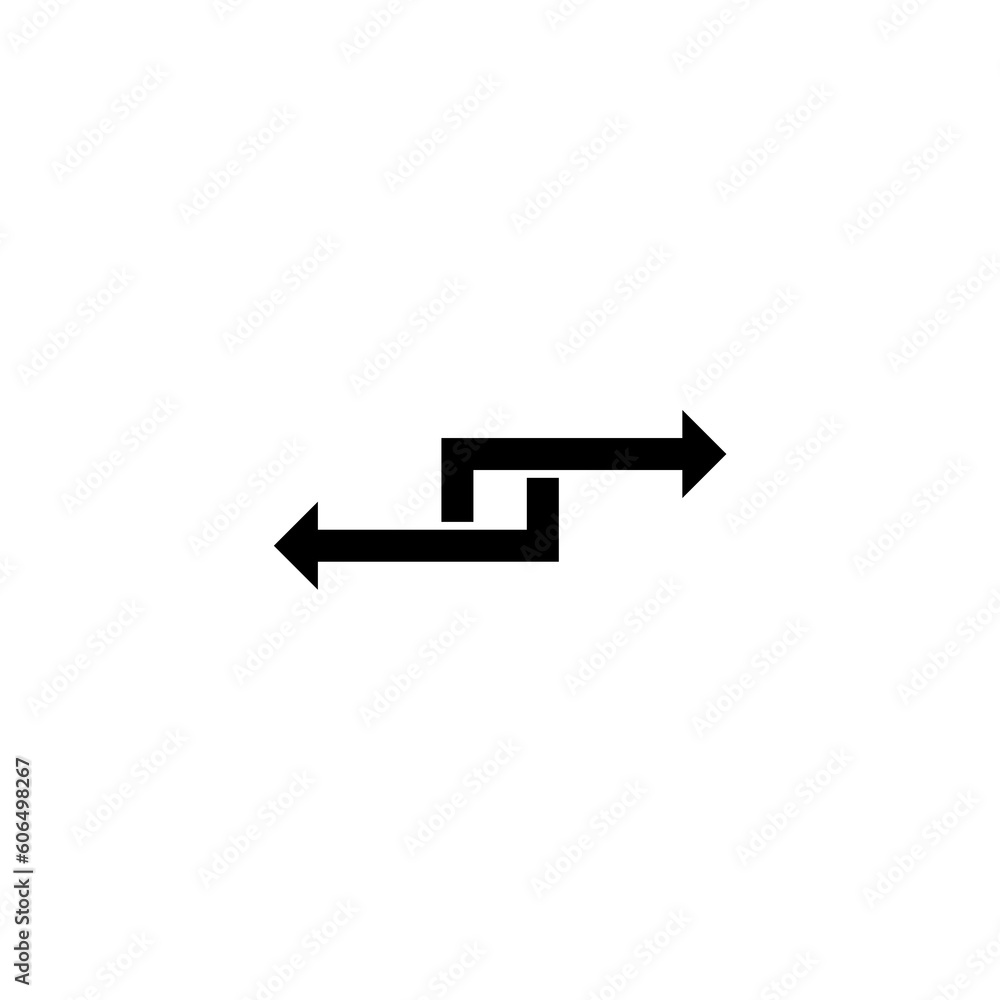 Poster exchange process arrow icon for web design isolated on white background