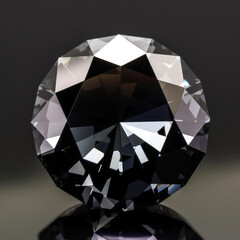 Ai generated illustration of a black diamond
