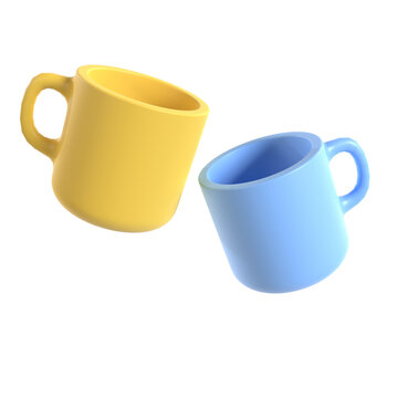 mug 3d illustration isolated on white background
