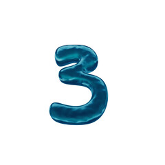 Water Dancing 3D Alphabet or PNG Letters