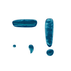 Water Dancing 3D Alphabet or PNG Letters