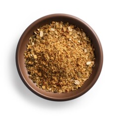 Dukkah spice blend isolated on white background. Generative AI