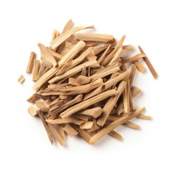 Licorice root isolated on white background. Generative AI