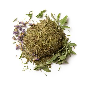 Herbes de Provence isolated on white background. Generative AI