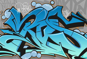 Wildstyle graffiti. Graffiti street art. Vector illustration.
