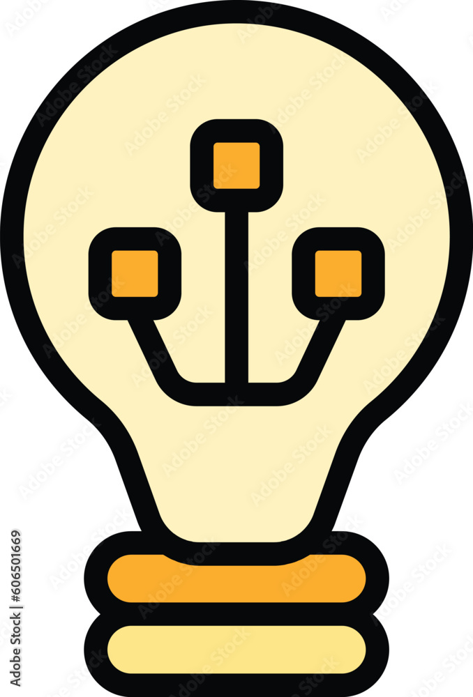 Poster smart lightbulb icon. outline smart lightbulb vector icon for web design isolated on white backgroun