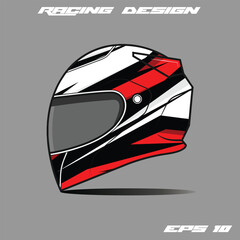 Racing Sport helmet wrap decal and vinyl sticker design