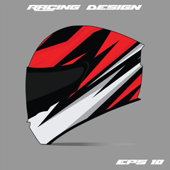 Racing Sport helmet wrap decal and vinyl sticker design