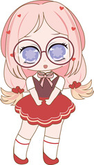 lasses girl in red dress3