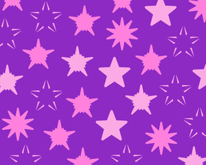 Purple background with pink star patterns