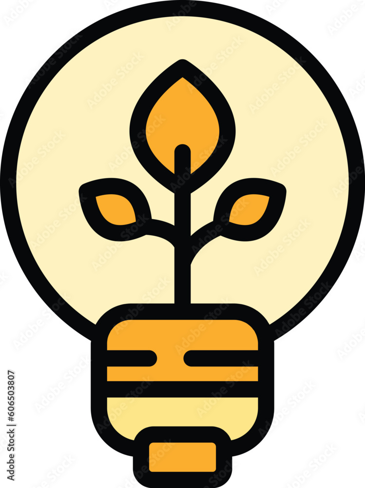 Aufkleber eco smart lightbulb icon. outline eco smart lightbulb vector icon for web design isolated on white b