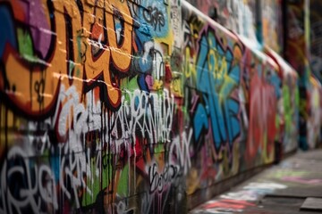 Graffiti on the wall, created with generative AI
