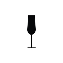 a glass of champagne icon. Element for mobile concept and web apps. Thin line icon for website design and development, app development. Premium icon on white background on white background
