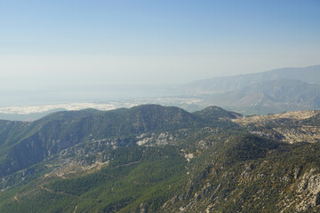 	
The panorama from Tahtali mountain, Antalya provence, Turkey