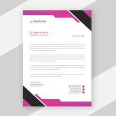 Medical business healthcare modern doctor letterhead template design for your hospital