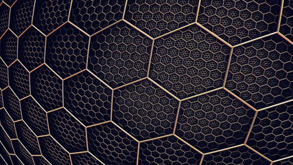 HD wallpaper: black and white area rug, abstract, hexagon, 3d design, backgrounds