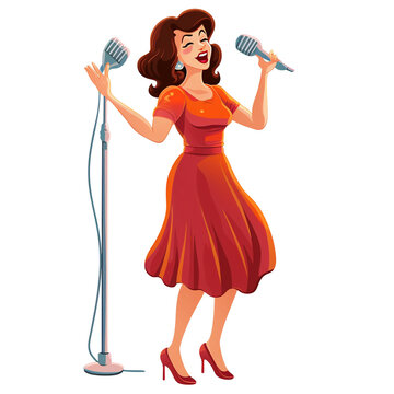 Singer Female Cartoon Images – Browse 5,121 Stock Photos, Vectors ...
