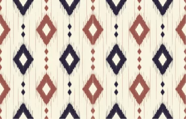 Wall murals Boho Style Ethnic abstract ikat art. Aztec ornament print. geometric ethnic pattern seamless  color oriental.  Design for background ,curtain, carpet, wallpaper, clothing, wrapping, Batik, vector illustration.