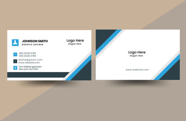 Double-sided creative and modern business card template. Vector illustration.