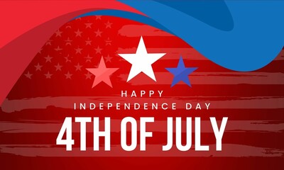 Happy Independence day, 4th of July national holiday.  card design 