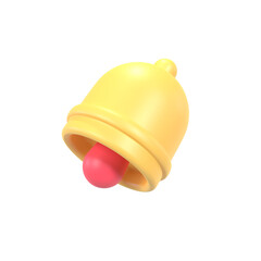 Notification bell icons 3d illustration rendering