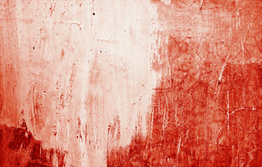 Splatters of red paint resemble fresh blood, their jagged edges contributing to a sense of unease....