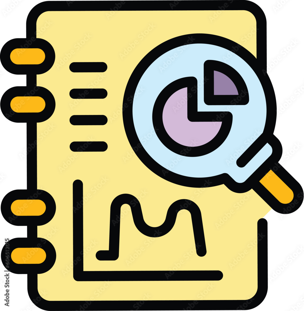 Poster financial planning pie chart icon. outline financial planning pie chart vector icon for web design i