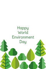 Happy world environment day. Earth day with the plant, geometric shape. Abstract book cover and background geometric vector illustration