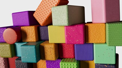 Get Up Close To Your Plastic Blocks - Abstract