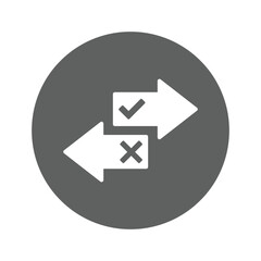Reduce Mistake, solution Icon.