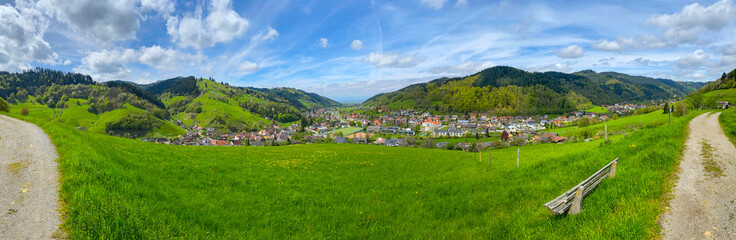 Fototapeta na wymiar Münstertal_Panorama_3972