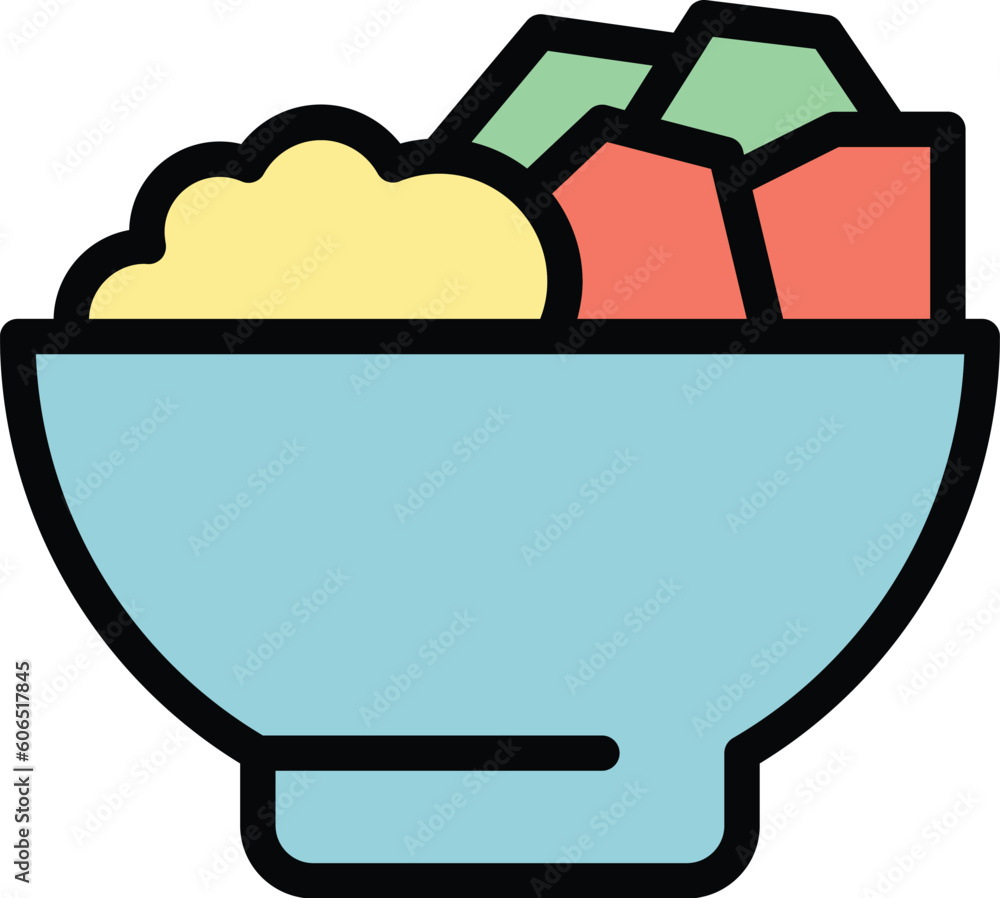 Poster lunch date food icon. outline lunch date food vector icon for web design isolated on white backgroun