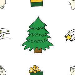 Pattern illustration of a chrsitmas tree