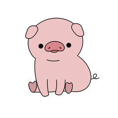 Cartoon cute pig PNG