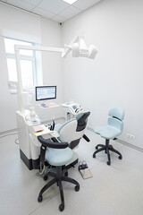 doctor dentist office with chair and accessories and tools