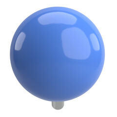 Push pin. Drawing pin. 3D pin. 3D illustration.