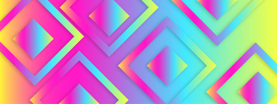 Modern colorful abstract geometric banner background. Vector illustration. You can use for poster, flyer, template, banner, wallpaper and many more.